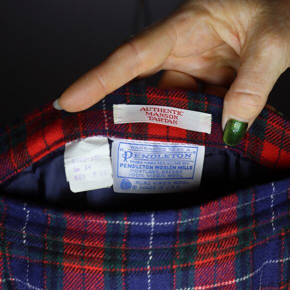 Pendleton Wool Plaid Blazer & Skirt Set Manson Tartan Women’s 14 - Picture 5 of 5